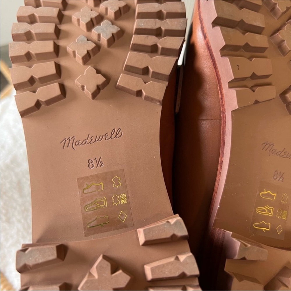 Madewell Brown Leather Lug Sole Penny Loafers - Picture 12 of 15